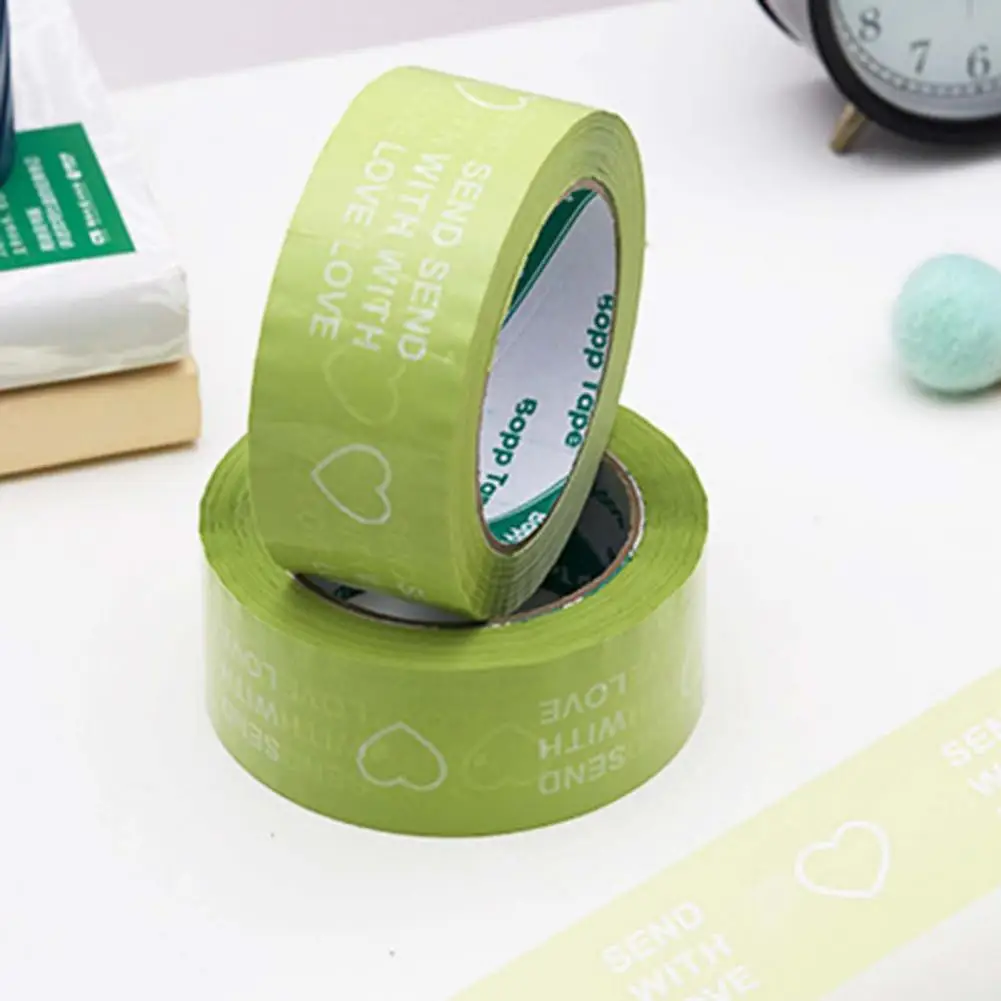1 rotolo Matcha verde nastro da imballaggio trasparente modello elastico nastro sigillante robusto ad alta viscosità custodia impermeabile nastro sigillante per fai da te