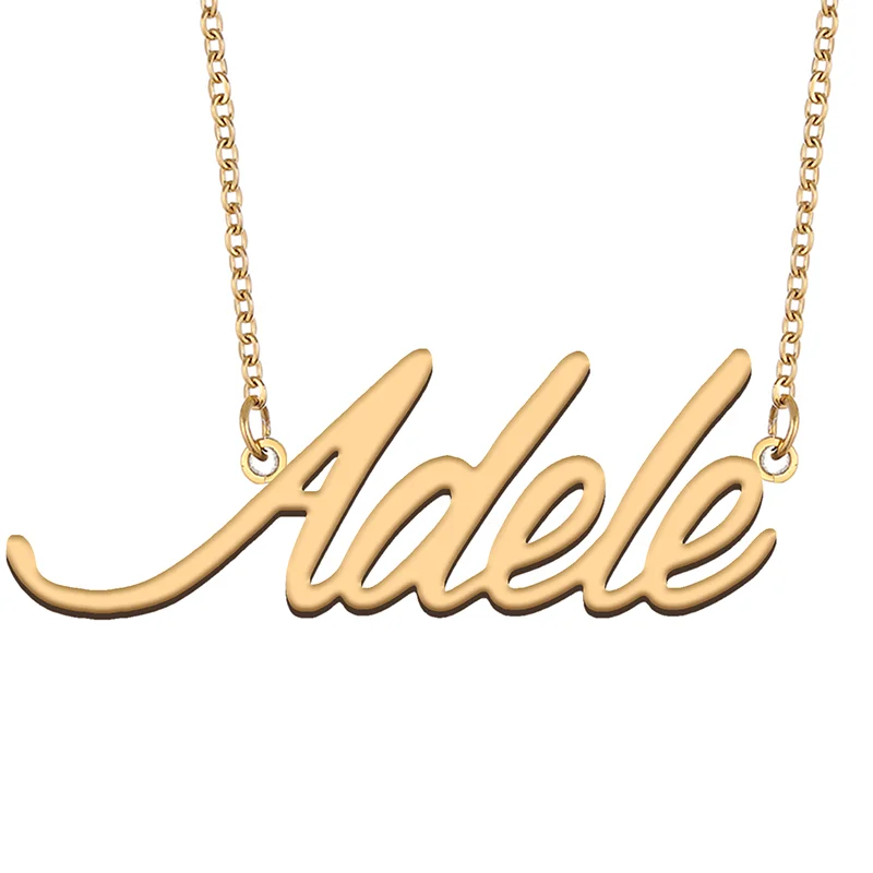 Necklace with Name Adele for His Her Family Member Best Friend Birthday Gifts on Christmas Mother Day Valentine's Day