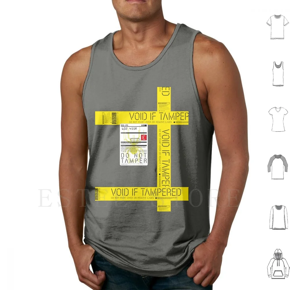 Death Stranding Void If Tampered Tape Cargo Sticker Tank Tops Vest Cotton Death Stranding Void If Tampered Tape Cargo Void If