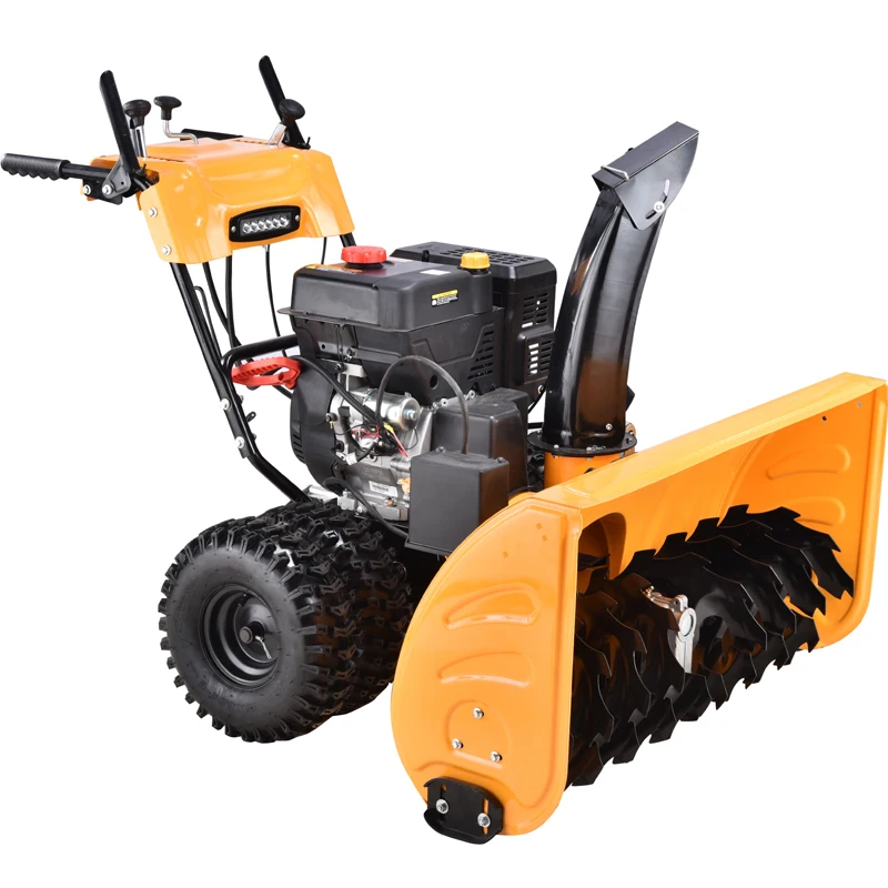 

6.5 hp hand starter 56 cm snow thrower full gear gasoline multifunctional community property road snow sweeper