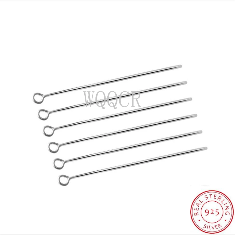 100 sztuk 925 srebro 13 rozmiar 14-70mm główka oka Pin igły koraliki materiały do tworzenia biżuterii akcesoria kolczyki ustalenia Diy
