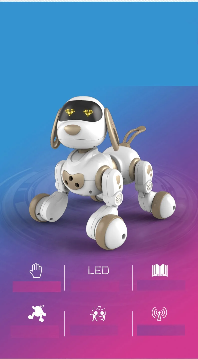 Elektronisches intelligentes Hunde-Haustierspielzeug mit Gestenerkennung, ferngesteuerter Roboter, Hunderoboter, Spielzeug für Kinder, Roboter, Gestenerkennung von Haustieren