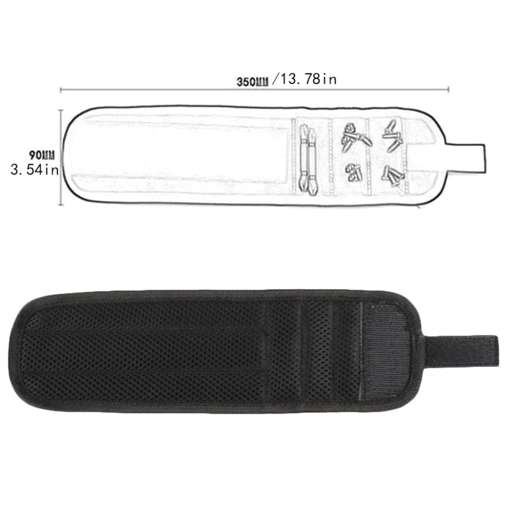 6pcs Magnets Magnetic Wristband Portable Tool Bag Electrician Tool Kit Screw Repair Tool Belt Kit Organizer Storage