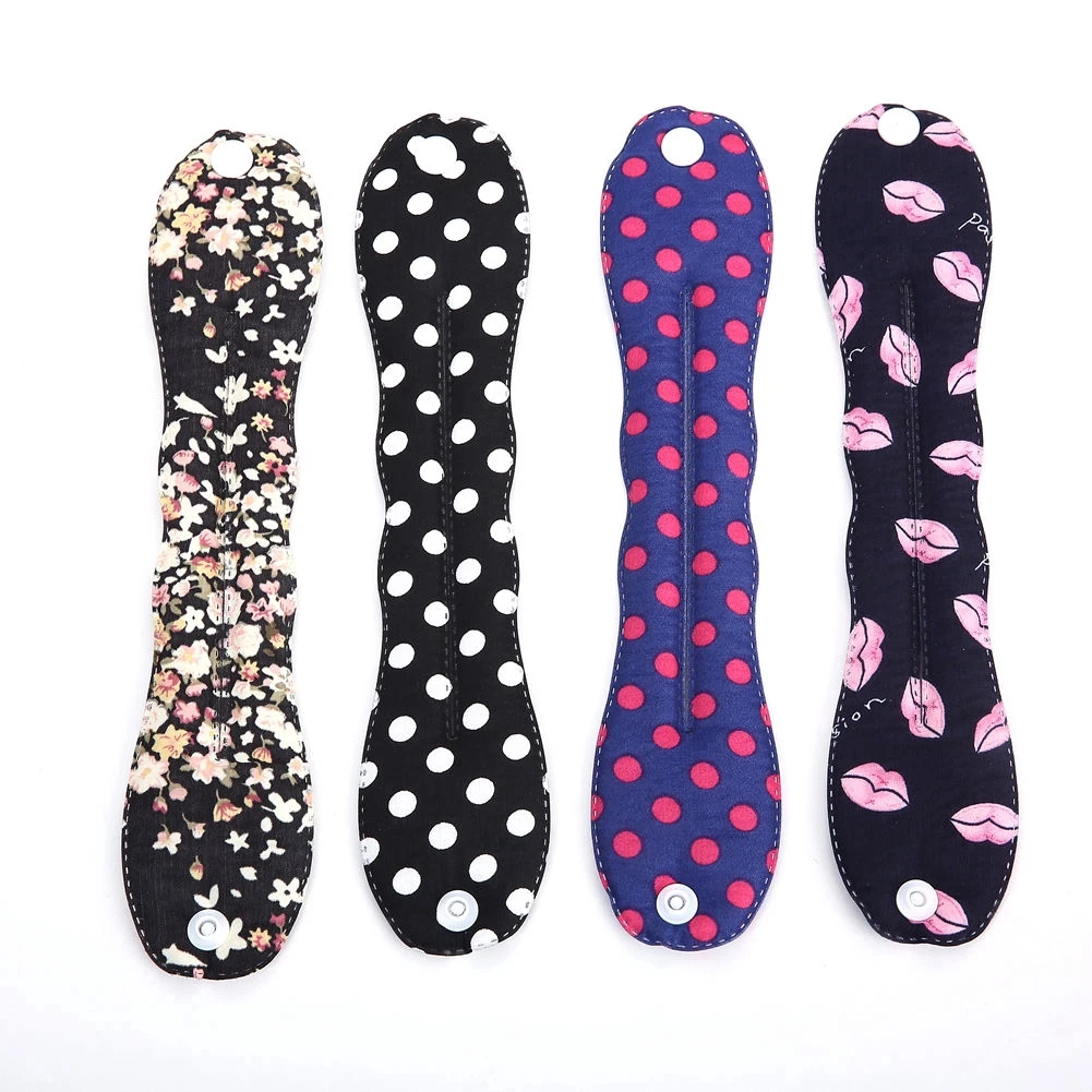 Fashion Women Sponge Hair Twist Styling Clip Stick Bun Maker Braid Magic Tool Hair Accessories Floral Polka Dot Female Hairband