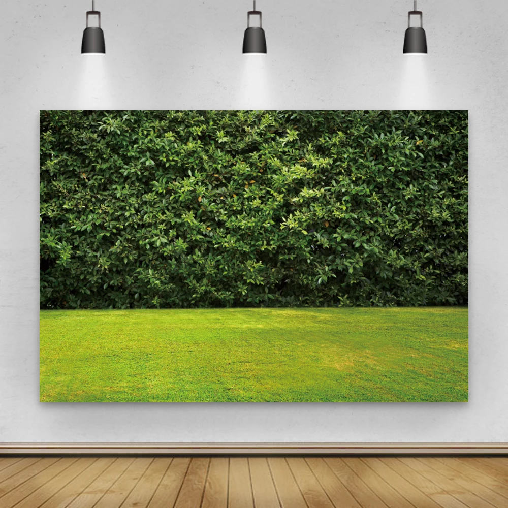 

Laeacco Garden Photography Backdrops For Room Decro Green Plants Trees Grass Park Nature Photography Backgrounds For Photozone