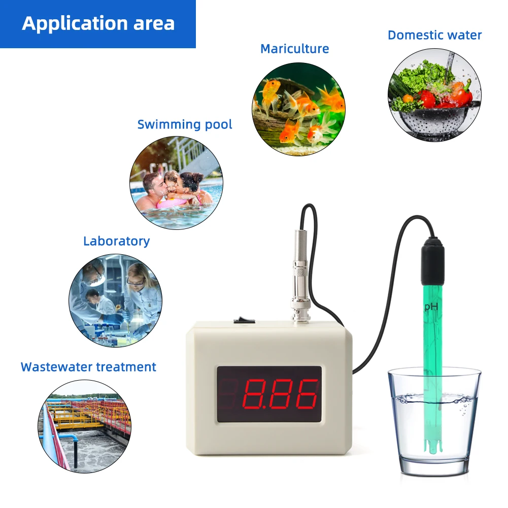 Digital Professional PH Meter 0.00-14 Water Quality Tester Measurement Acidometer Instrument Analysis for Swimming Pool Aquarium