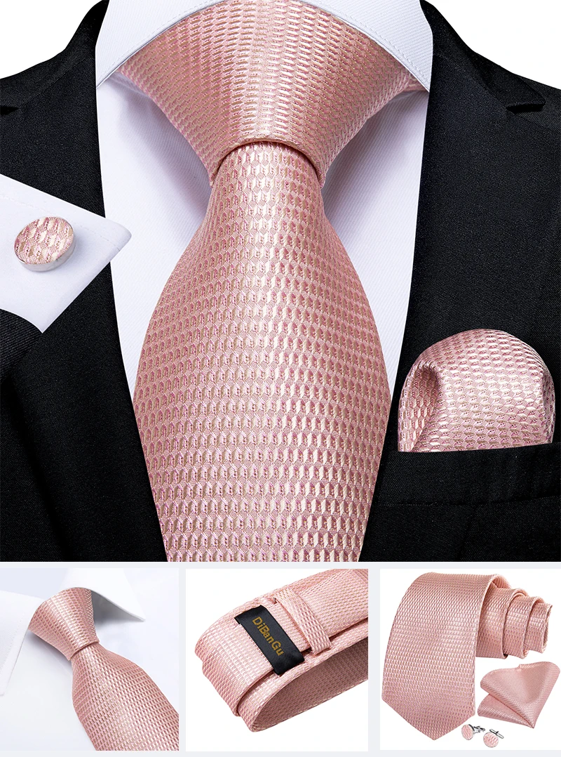 Hochwertiges Rosa Gestreiftes Paisley-Herrenkrawatten-Set 8cm Business Hochzeit Party Accessoires Herren Krawatte Einstecktuch-Set Herren Geschenk – Detail 16
