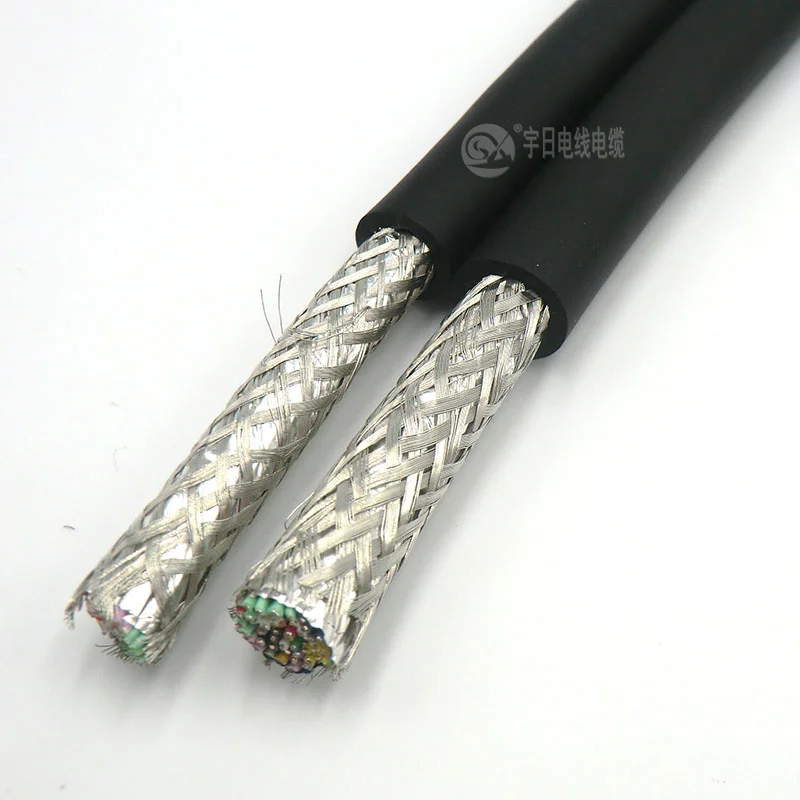 Flexible IO Control Cable 40 core 0.08mm² 28 AWG Shielded Twisted Pair Wire with Tinned Pure Oxygen Free Copper 1m