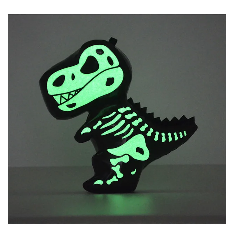 13CM Night Reflective Small Dinosaur Keychain Toy Camouflage Tyrannosaurus Rex Keychains Men Women Bag Pendant Keyring Gift