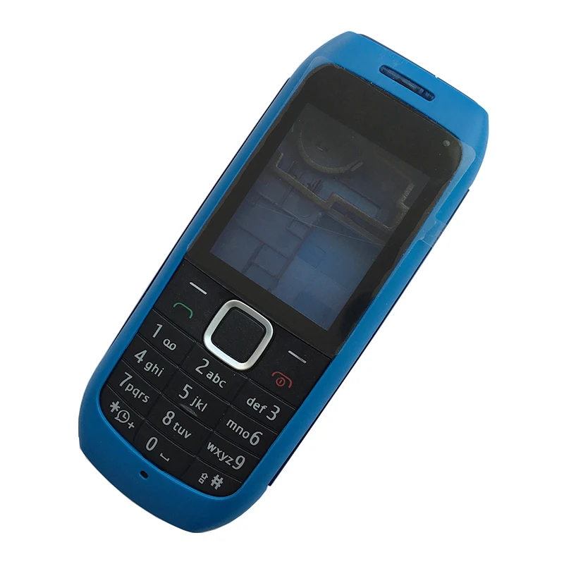 For Nokia 1616 Plastic New Full Housing Battery Cover+Middle Frame+English Keypad+Logo