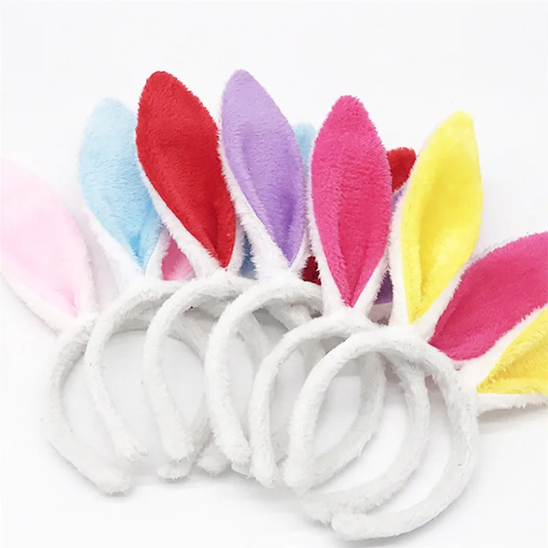 Easter Fluffy Rabbit Ears Headband for Adult Children Fashion Cute Hairband Bunny Ear Hairband Hair Accessories Holiday Gifts