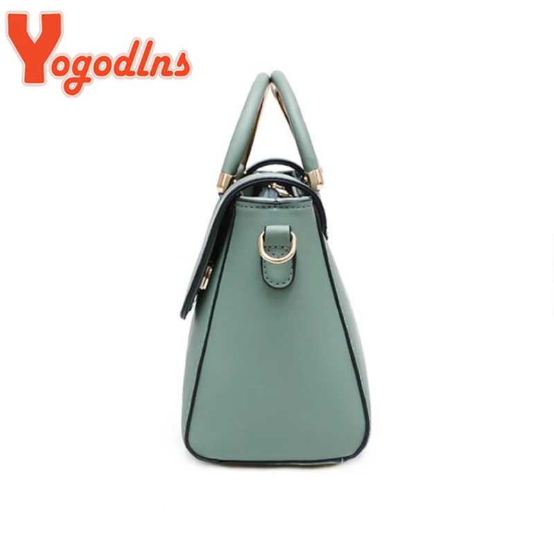 Yogodlns Luxury Handbag Women PU Leather Shoulder Bag New Solid Color Crossbody Bag Large Capacity Handle Bag Shopping Purse