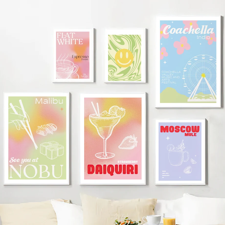 كوكتيل موسكو البغل مارتيني موسكو دايكيري النبيذ الرسم على لوحات القماش الجدارية الشمال الملصقات والمطبوعات جدار صور لديكور البار