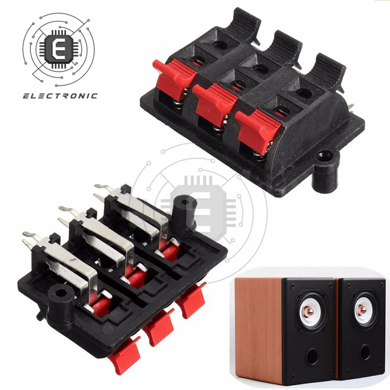 1 Cái 2/4/6 Cách Vị Trí AMP Stereo Nhà Ga Dây Kéo Đẩy Phát Hành cổng Kết Nối Cắm Ổ Cắm Kẹp