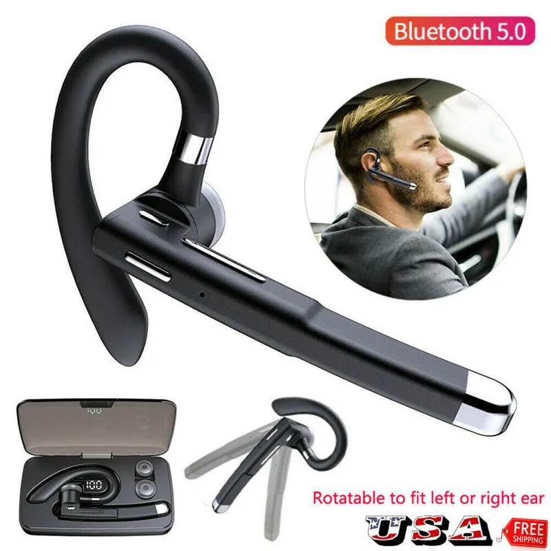 Rotatable Headset Wireless Earphone Noise Reduction Earpiece with Mic for iPhone Samsung LG Motorola Huawei Xiaomi