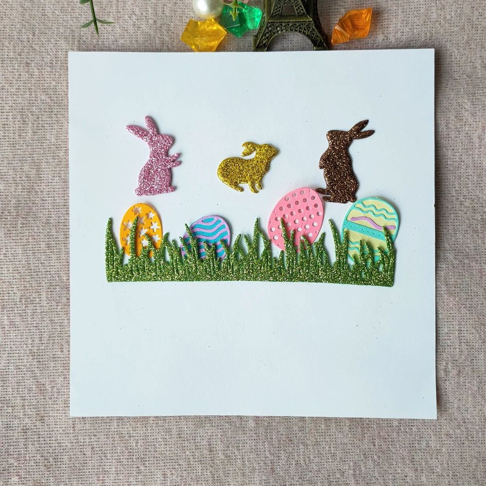 New Easter Bunny Easter egg plant metal cutting die mould scrapbook decoration embossed photo album decoration card making DIY
