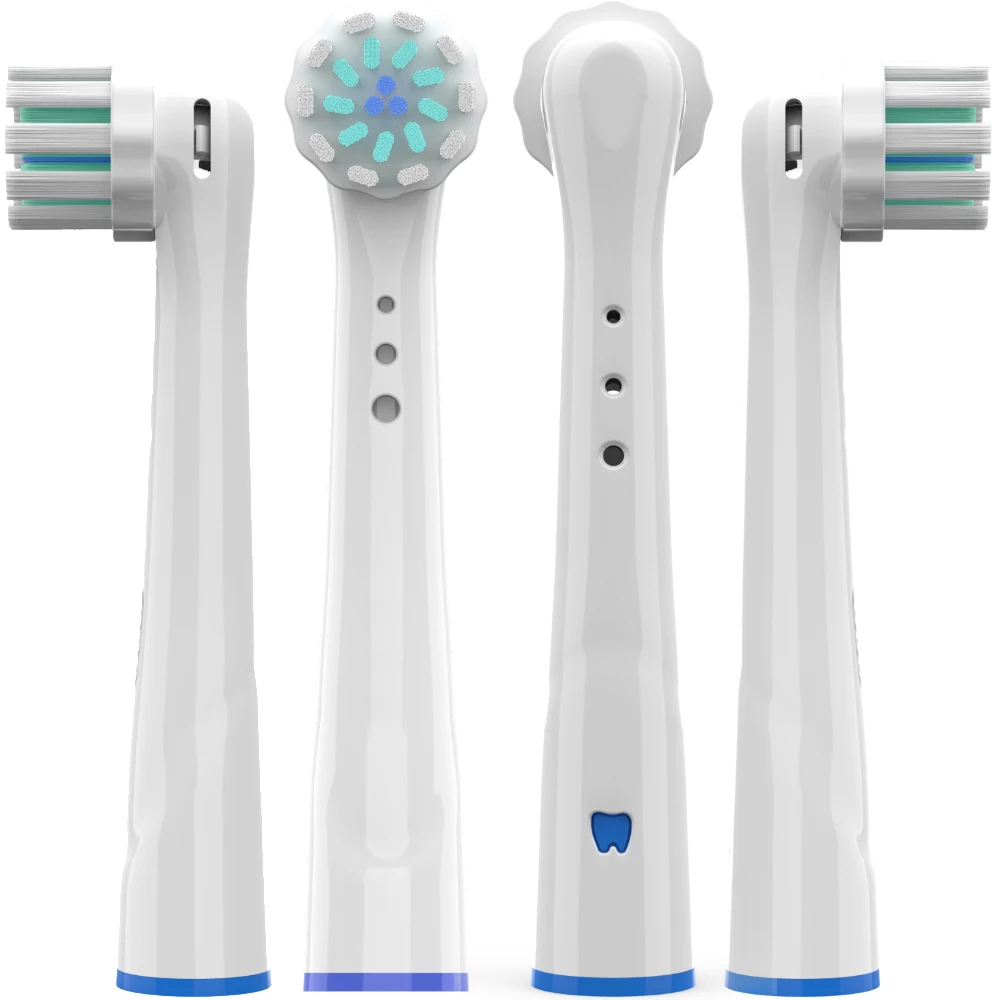 4 قطعة لينة استبدال فرشاة الأسنان رؤساء مع قبعات ل أورال-B فرشاة الأسنان رؤساء مسبقا الطاقة/برو الصحة فرشاة الأسنان الكهربائية رؤساء