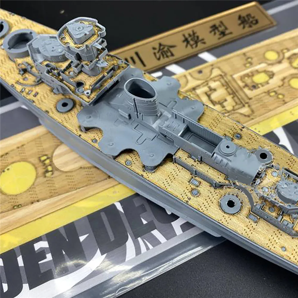 Wooden Deck Masking Sheet DIY Ship Model Cover Modification Parts for 1/700 German Scharnhorst Flyhawk Battleship