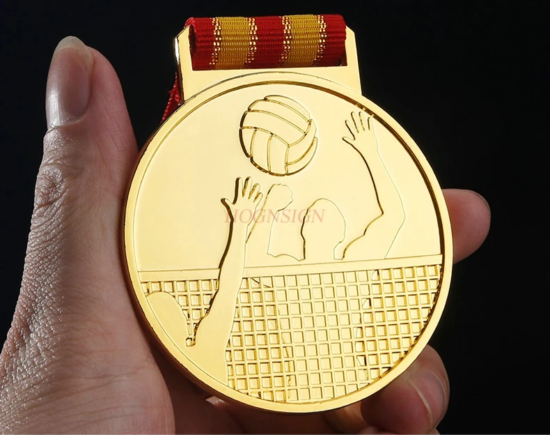 Volleyball Medaille Marathon Lauf Basketball Spiele Gold Medaille Metall Student Preis 2021