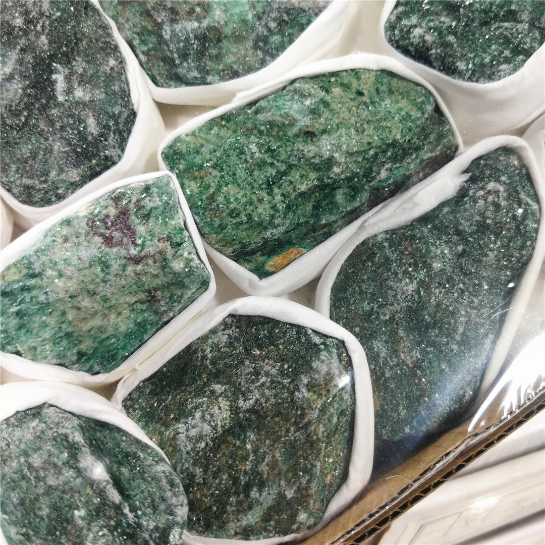 Geology Natural Raw Rough Stones Crystal Bulk Set Euchlorite Quartz Fuxi Mine Green Mica Boxes Collections Mineral Rock For Sale