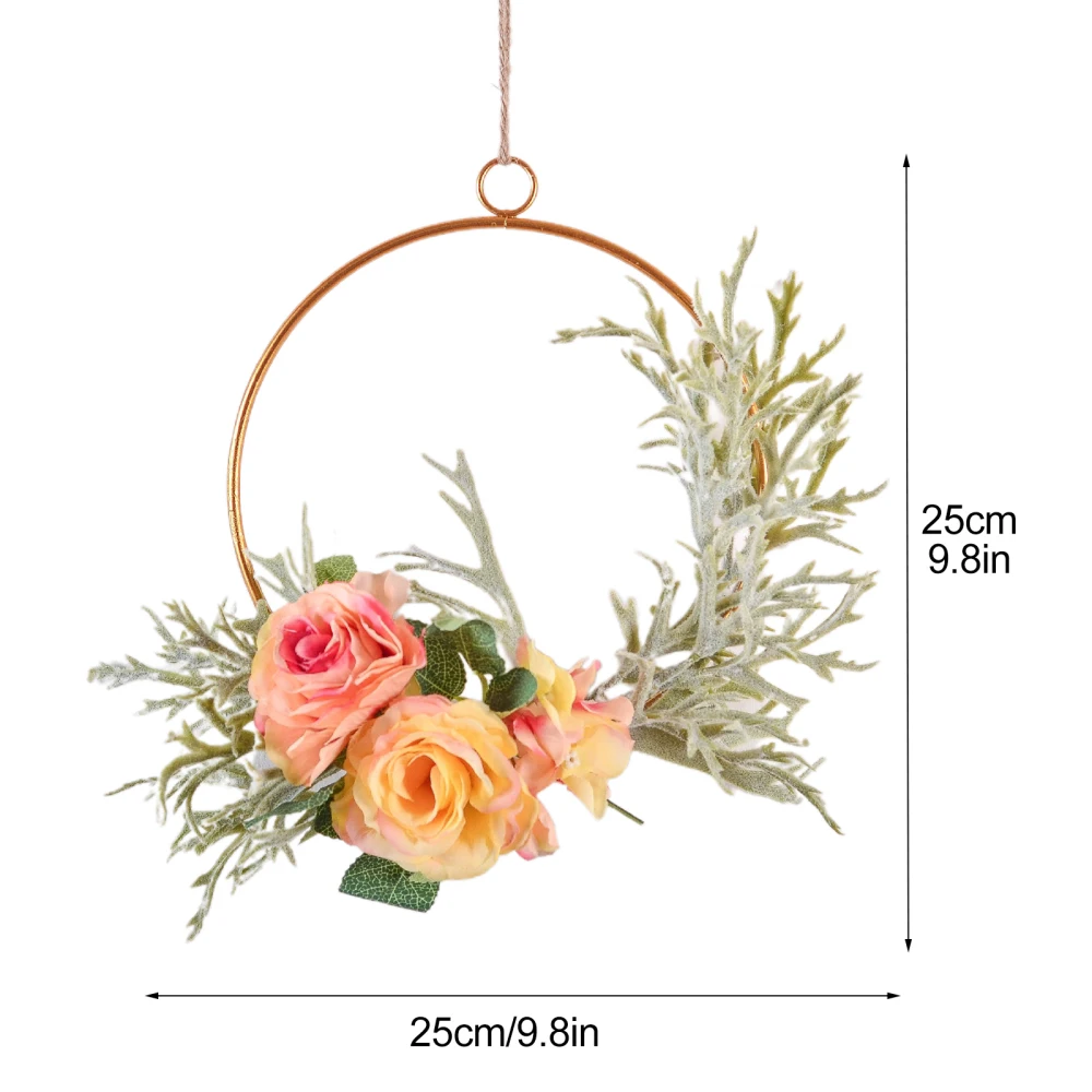 Simulation Hanging Maria Rose Iron Silk Artificial Flowers Wall Ornaments Creative Photography Props Home Room Decorations