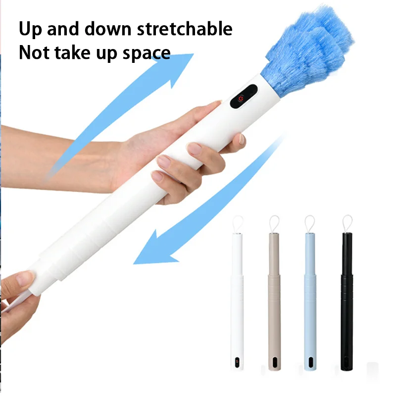 Electric Dusting Duster Household Cleaning Brush Feather Duster 360 Degree Rotating Dusting Practical Furniture Cleaning Tools