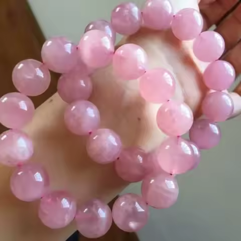 Natural rosa rosa quartzo feminino pulseira madagascar rosa quartzo estiramento 11mm 12mm 13mm 14mm contas redondas pulseira jóias aaaaa