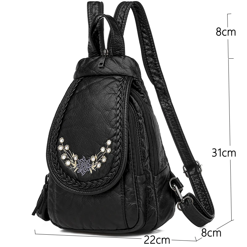 100% sheepskin travel backpack Women leather backpack mochila feminina Backpacks for women school bags for teenage girls Preppy