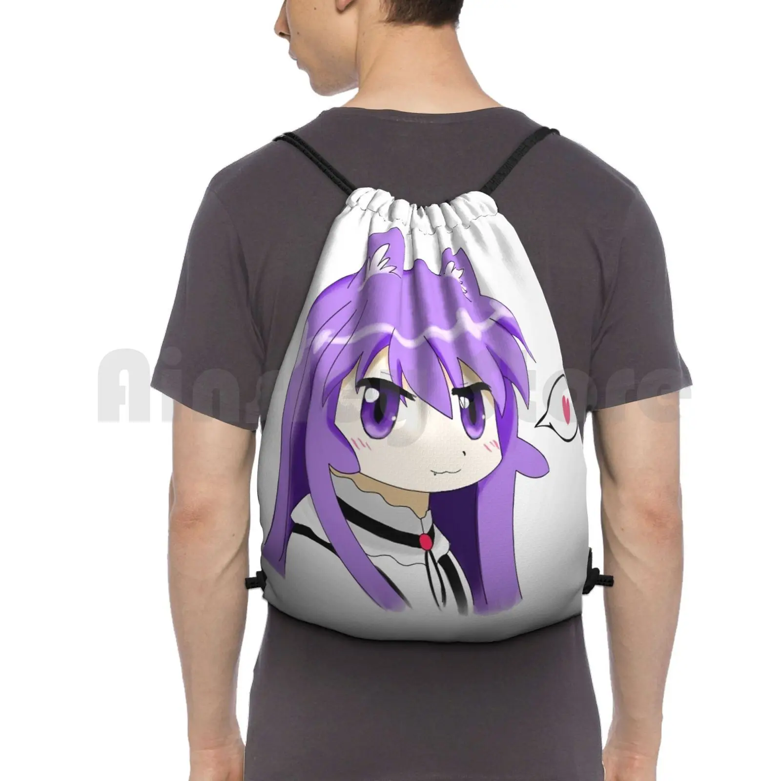 

Tsumiki Miniwa Backpack Drawstring Bags Gym Bag Waterproof Tsumiki Miniwa Acchi Kocchi Anime Manga Neko Girl Neko Kawaii