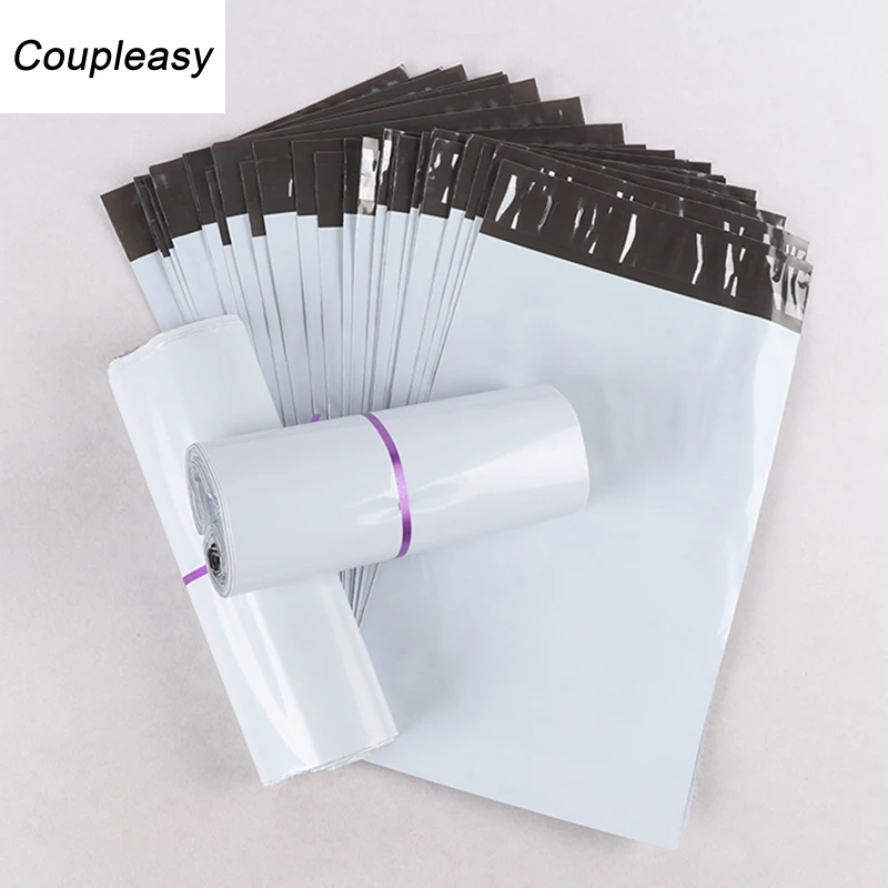 10pcs White Plastic Envelope Bag, Self Adhesive Courier Storage Bag, Waterproof Poly Mailer Bag, Shipping Mailing Express Bags