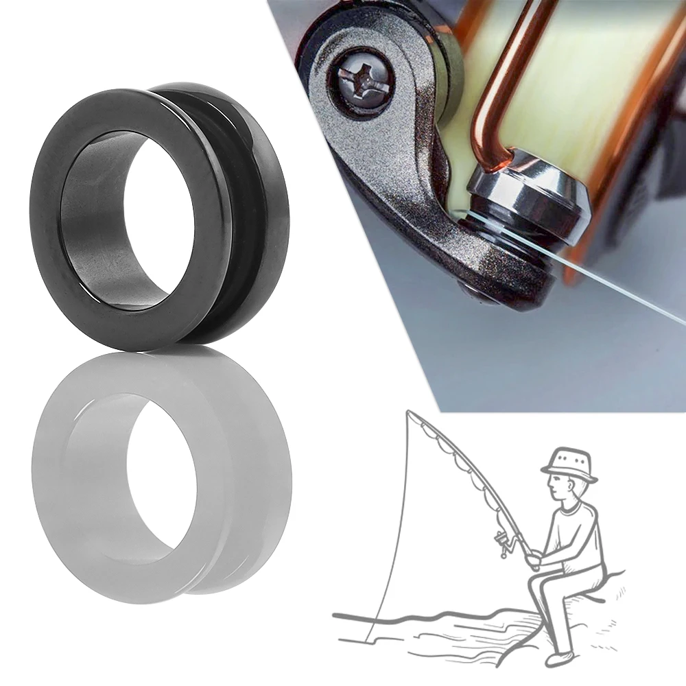 1pc ceramiczna żyłka rolki kołowrotek akcesoria gładka SIC świetna żyłka rolki trwałe Spinning kołowrotek