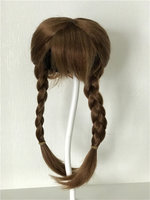 New braid brown hair Wig for 22inch Reborn Dolls Long Strainght hair for 48-55cm Silicone Reborn Baby Doll Hair Wig