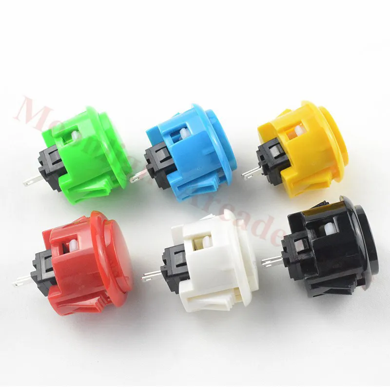 12pcs OEM 30mm silent push button copy sanwa push button for DIY Arcade fighting game kit 6 color for selection