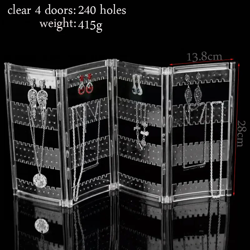 

Дизайн дверей для хранения, красивый подвесной держатель для ювелирных изделий, акриловая подставка для ювелирных изделий, прозрачное ожерелье, стойка для сережек, ожерелье, серьги