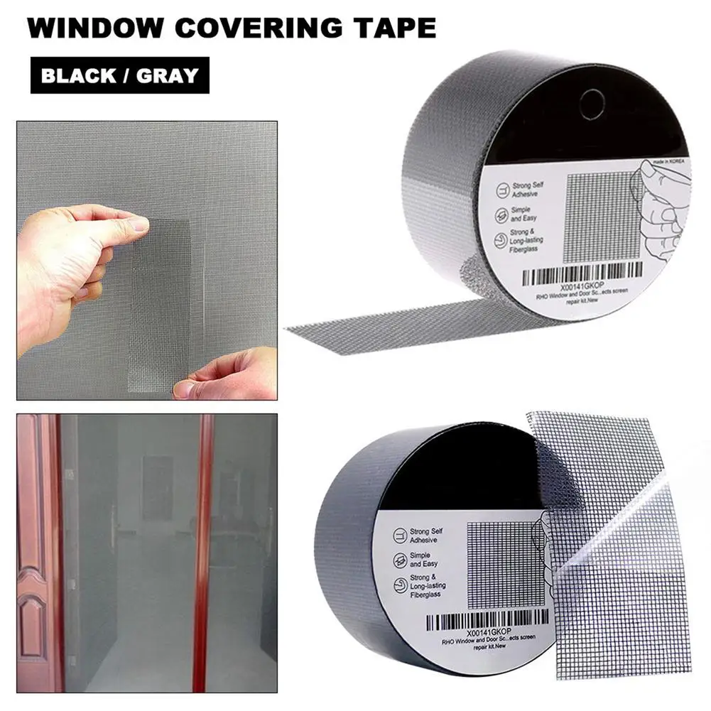 Window Net Anti-mosquito Mesh Sticky Wires Patch Repair Tape Summer Screen Window Door Mosquito Netting Patch Repair Broken Hole