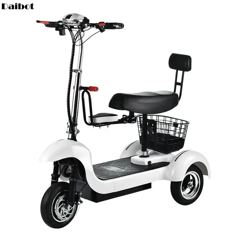 12 Inch Electric tricycle scooter 3 Wheel Electric Scooters 500W 48V 35KM/H White/Black Portable Kick Scooter Electric