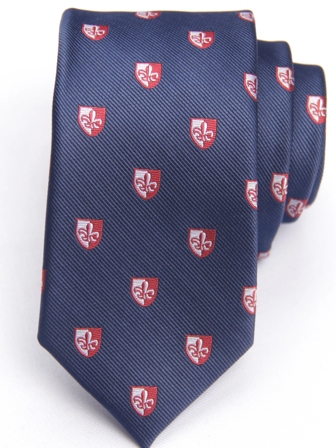 navy with red  pattern tie with fashion patterned skinny ties men 2020