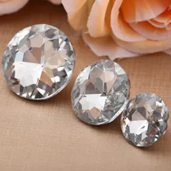 10pcs Diamond Upholstery Buttons Crystal Nails Gem Decorative Tacks Studs 20/25/30mm Craft Handmade Leather Sofa Bag Board