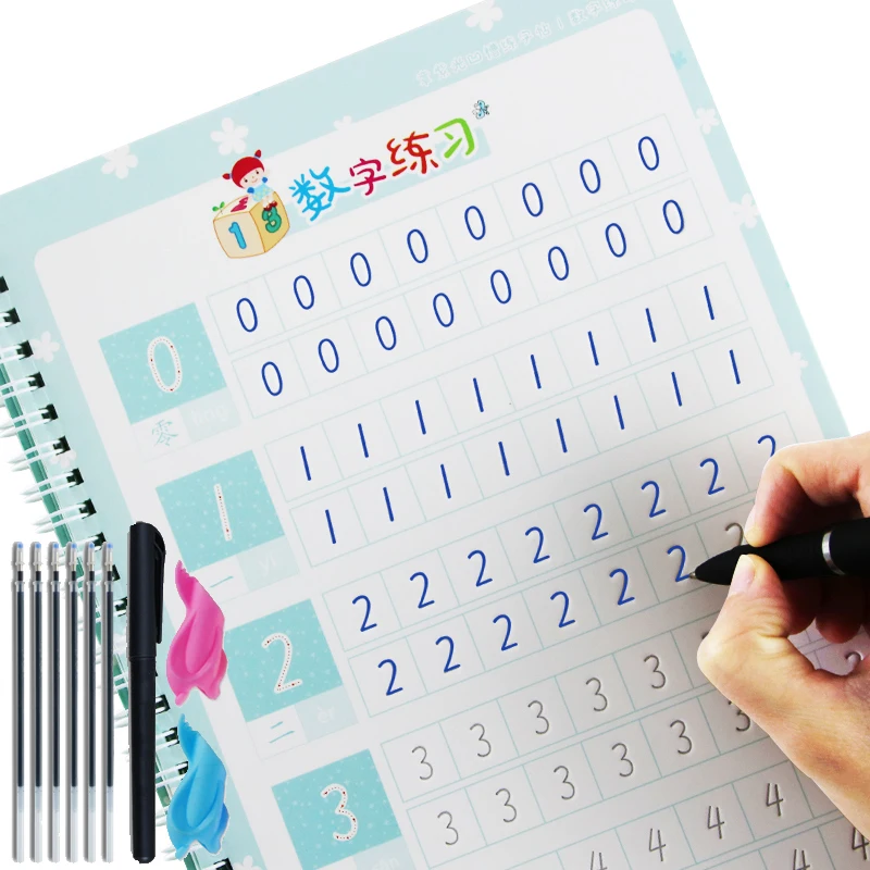 

Kids Kindergarten Preschool Maths Number Calligraphy Copybook For Kid Children Exercises Calligraphy Practice Book libros