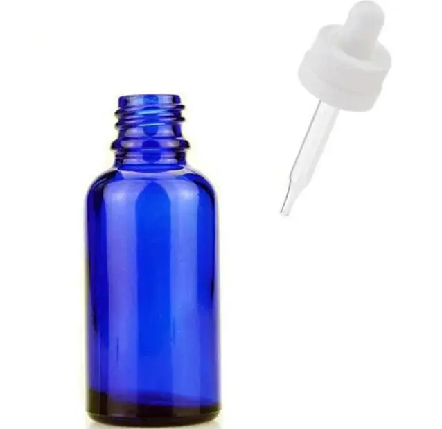 

1OZ Blue Glass Dropper Bottles Vials Essential Oil Empty Bottles With Glass Eye Dropper