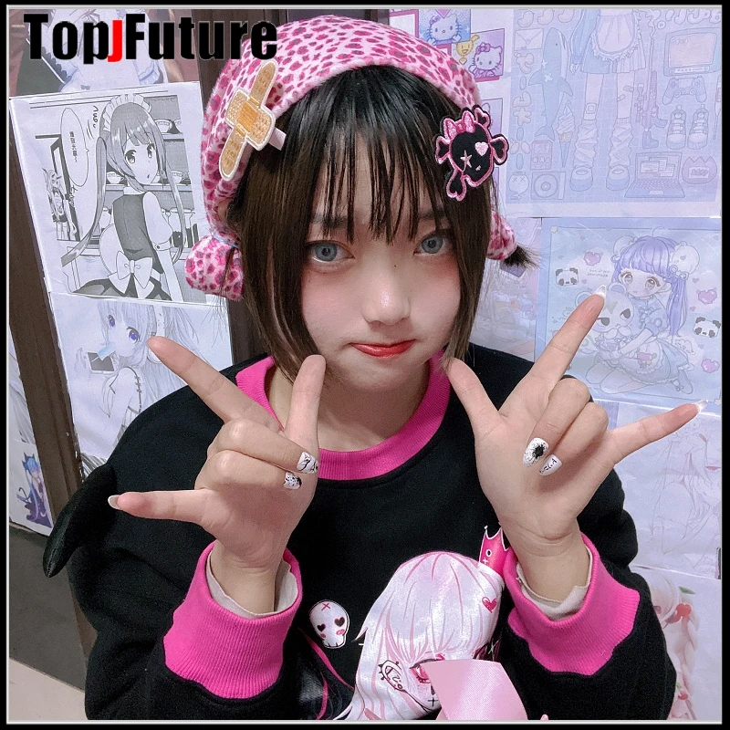 Gadis Jepang Samurai Ninja Tengkorak Pin Kerangka Kerah Pin Punk Gelap Perhiasan BroochesCute Tengkorak Harajuku Dark Edge Punk Y2K