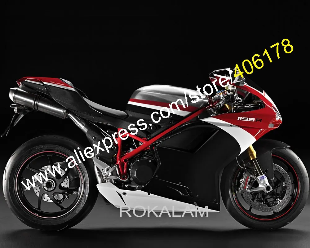 Multi-Color Fairing For Ducati 848 1098 1098 1198s 2007 2008 2009 2010 2011 Motorbike Fairing Kit (Injection Molding)