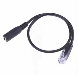 TelePhone Adapter 3.5mm To RJ9 Convertor Cable PC Computer Headset To Telephone Headset Headphones Earphone 3.5mm RJ 9 Crystal