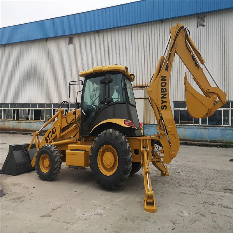 SYNBON Cummins Engine Backhoe Loader Excavation Loading Excavator Bucket SY747