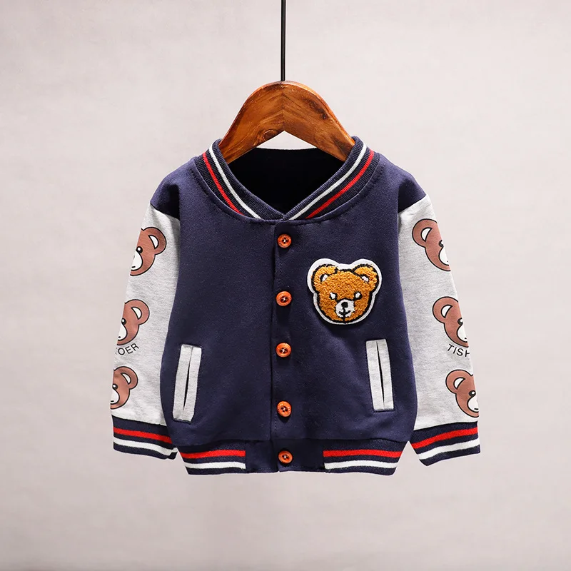 New Spring Autumn Baby Girls Boys Clothes Children Cotton Cartoon Jacket Toddler Fashion Sports Costume Infant Kids Sportswear