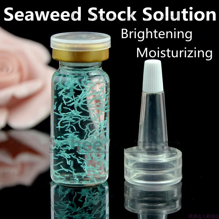 

5pcs Seaweed Stock Solution Fish Roe Green Silk Replenish Water Moisturize Facial Essence Skin Care Essence