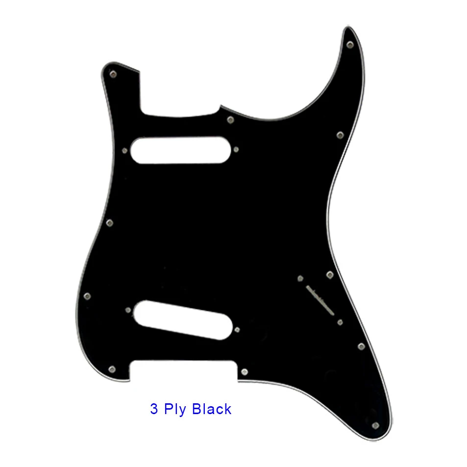 Pleroo Custom Guitar Parts - For USA\\ Mexico Fd Strat 72\' 11 Screw Hole Standard SS  St Scratch Plate Multi Color Choice