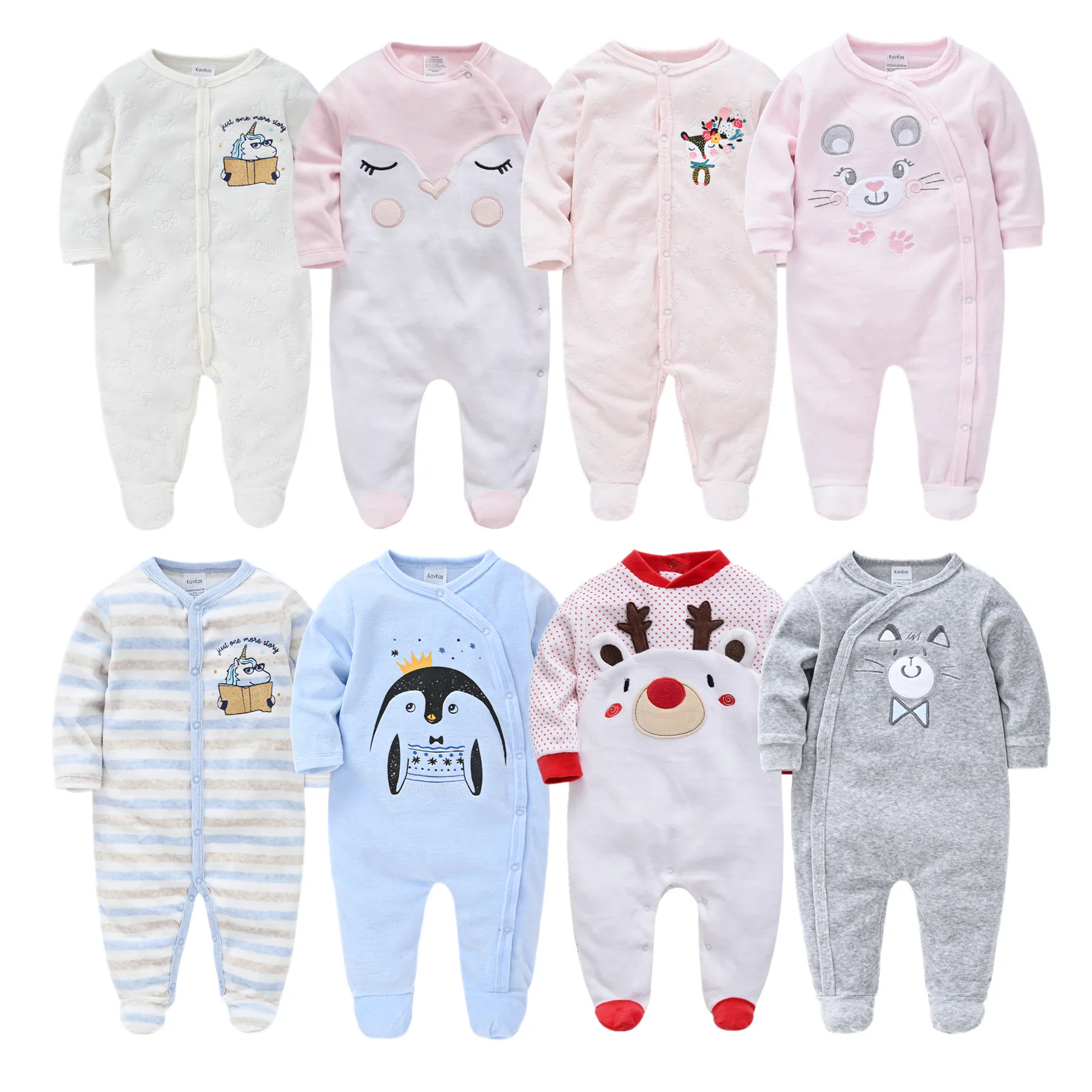 

Unisext Winter Autumn Newborn Baby Rompers Pjiamas Infant Onesies Velvet Warm Jumpsuit Baby Boys Overalls Toddler Girls Clothing