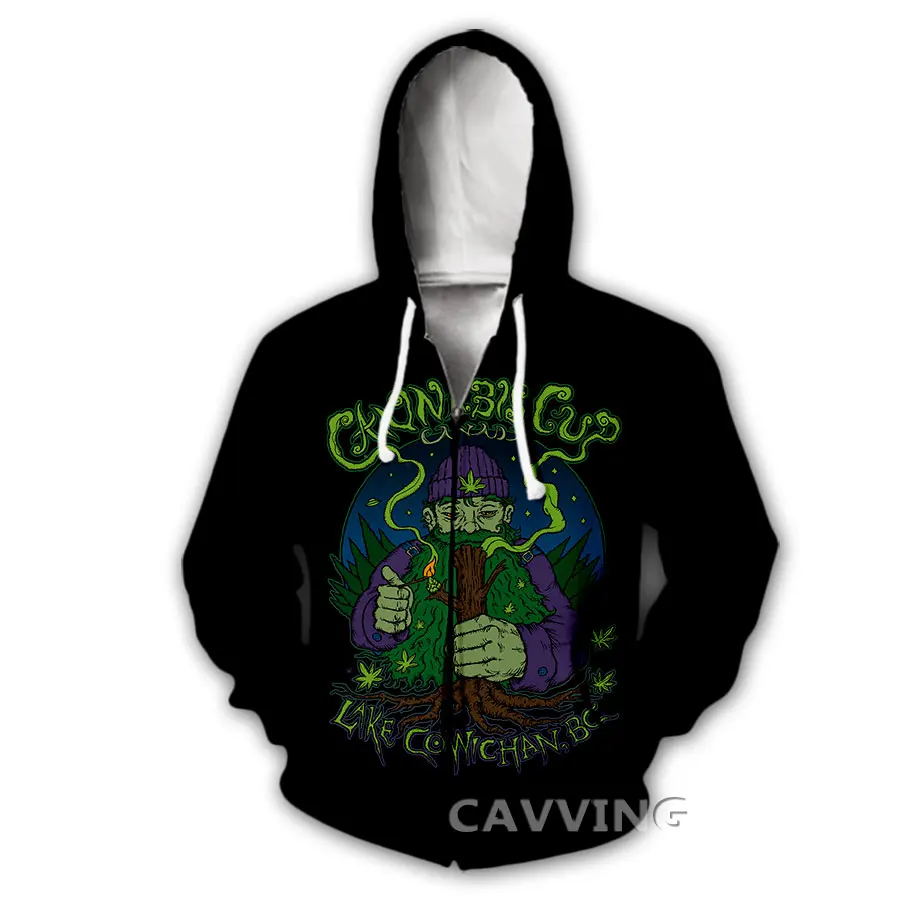 

CAVVING 3D Print Weed Cannabis Marijuana Zipper Hoodies Zip Hooded Sweatshirt Harajuku Hoodie Sweatshirt for Men/women