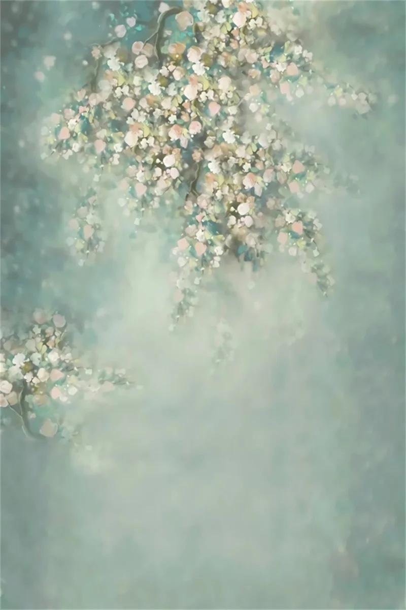 Laeacco Watercolor Flowers Arch Door Baby Newborn Love Party Portrait Scenic Photo Background Photography Backdrop Photocall